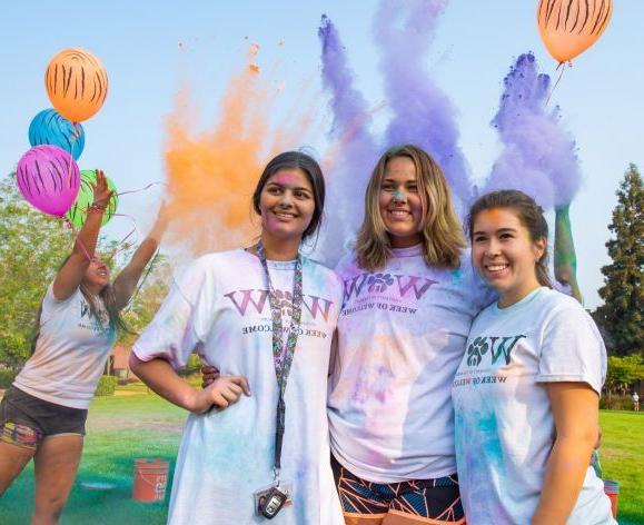 students at color run